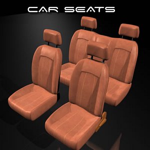 automobile seat car 3d model
