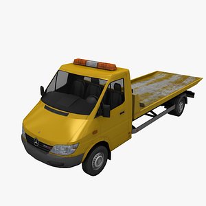 3d model mercedes sprinter tow truck