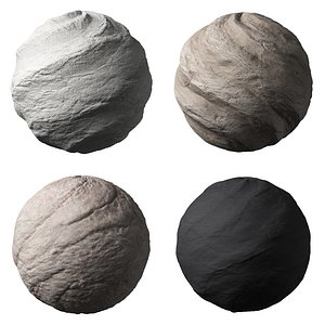 Rock Stone Wall Set 03