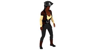 3D Pirate Woman