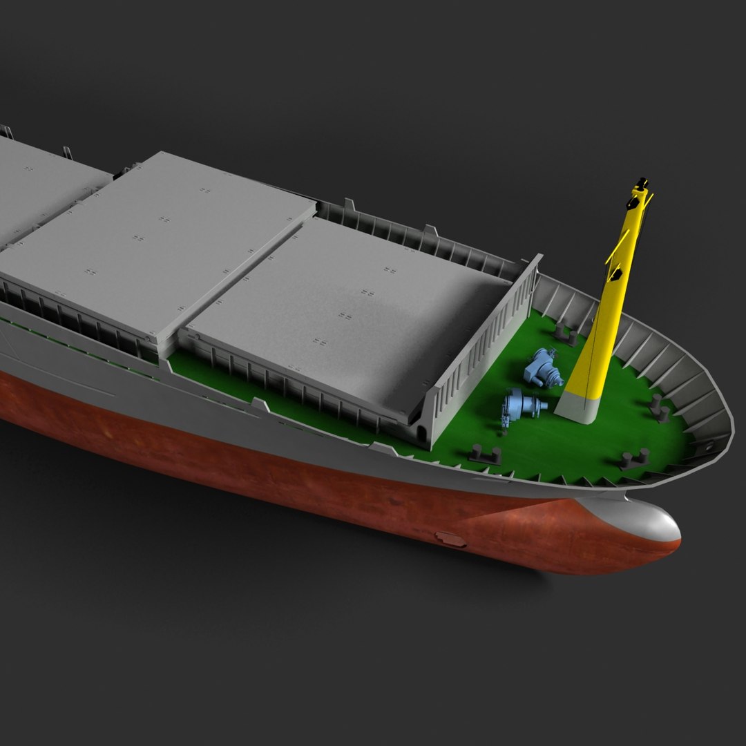 3d container ship
