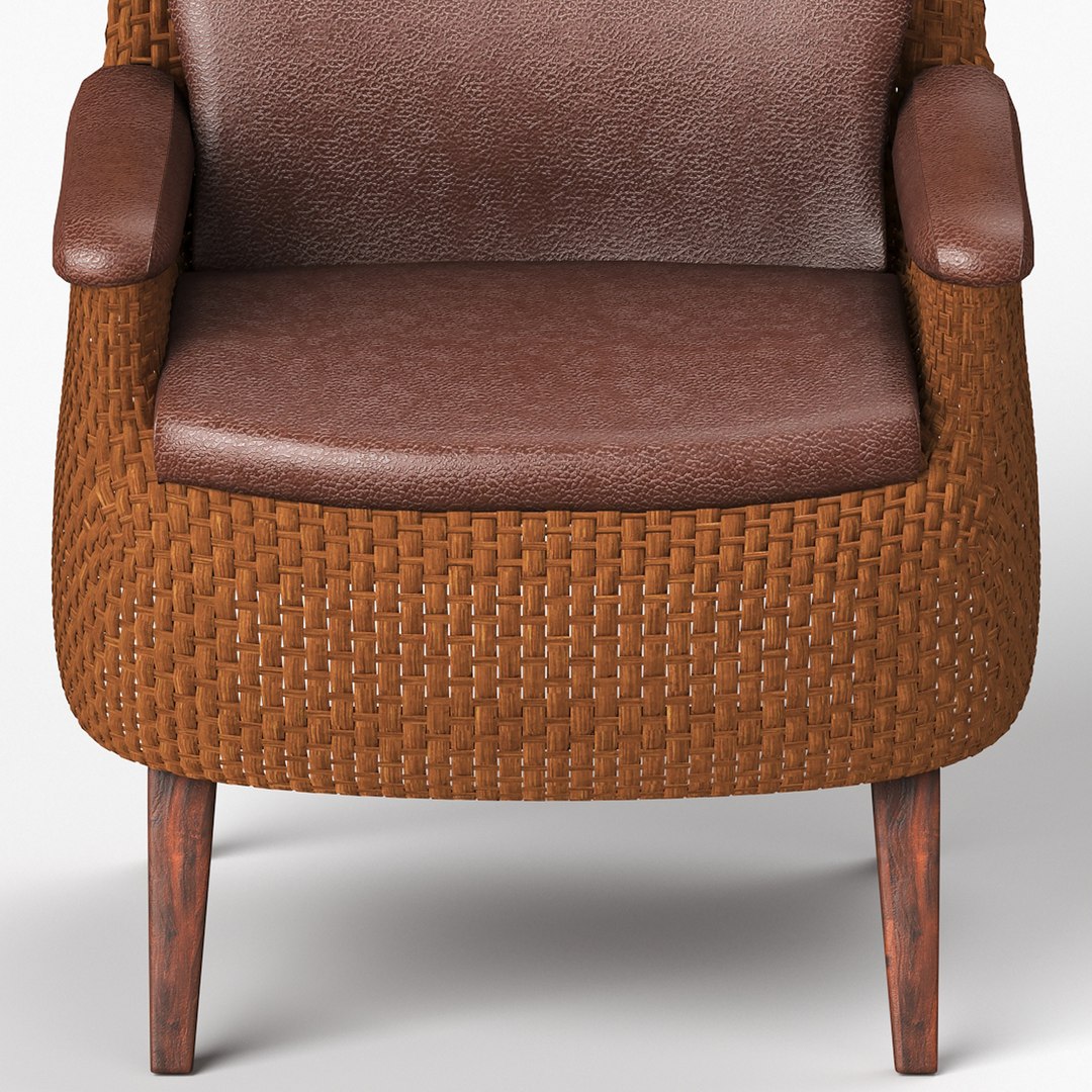 Wicker Outdoor Chair 3D - TurboSquid 2001455