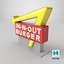 In N Out Burger Stand Light 3D model