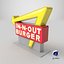 In N Out Burger Stand Light 3D model