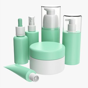 Day care for face and body set mockup 3D