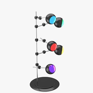 3d model of modern floor lamp lights