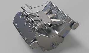 V6 Car Engine - Fully Rigged and Animated