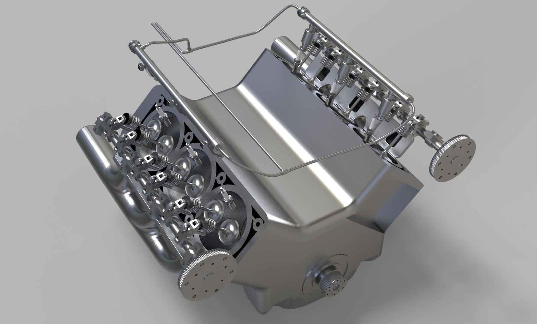 V6 Car Engine Rigging Animation 3D Model - TurboSquid 1367590