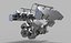 V6 Car Engine - Fully Rigged and Animated