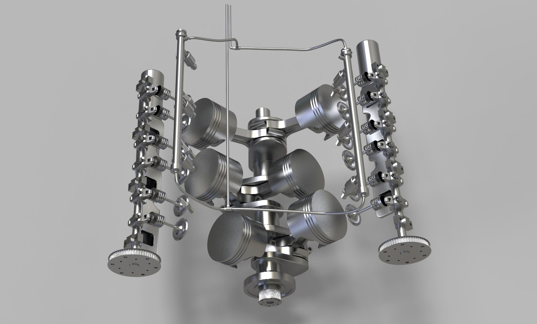 V6 Car Engine Rigging Animation 3D Model - TurboSquid 1367590