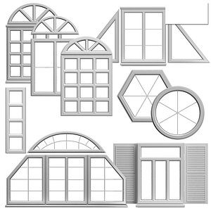 set windows 3D model