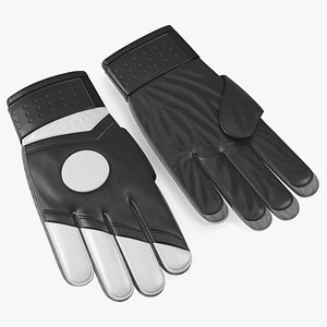 Leather Goalkeeper Gloves 3D model