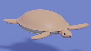Cartoon Loggerhead Sea Turtle 3D model