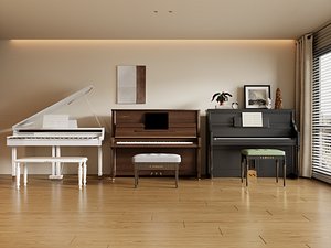 Yamaha Style Piano Set 3D