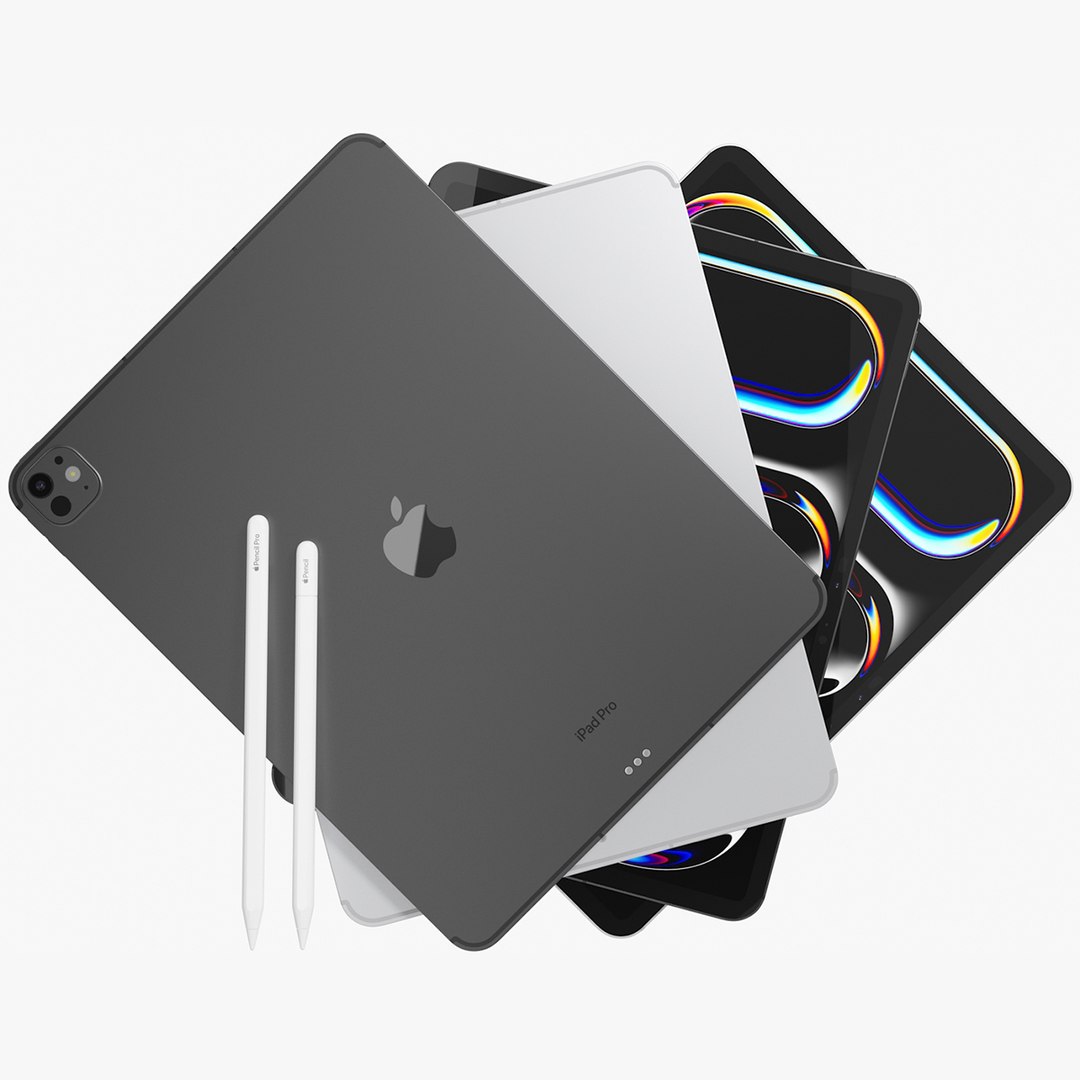 3D Apple iPad Pro 13 2024 5th gen WiFi and Cellular with Pencils Black Silver model https://p.turbosquid.com/ts-thumb/qV/EYvTfR/p0/allsqr/jpg/1715962518/1920x1080/fit_q87/39ca6c581837ef430bc8c97e973fc213524c8f49/allsqr.jpg