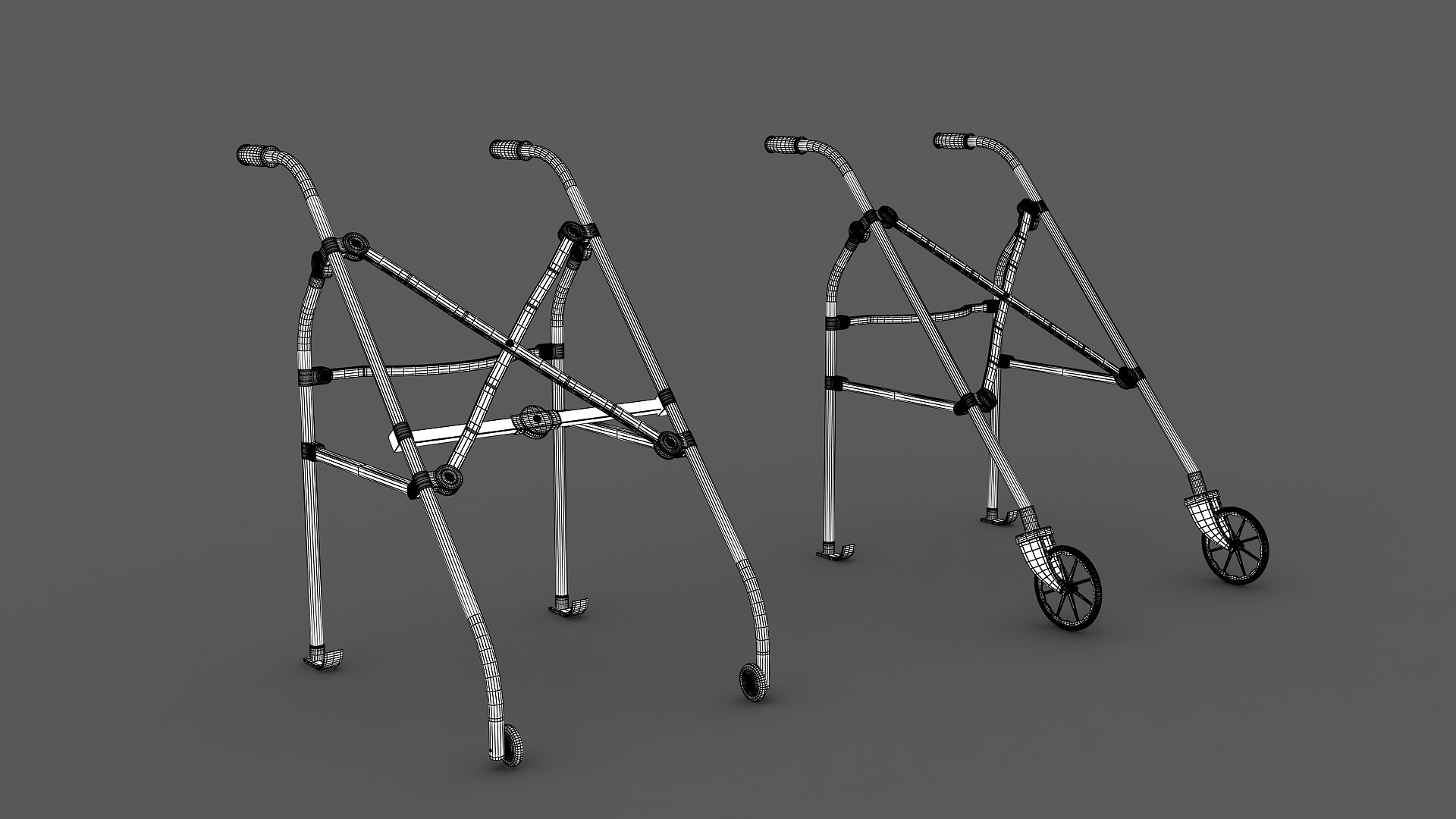 Folding Rollator Walker 3D Model - TurboSquid 1997124