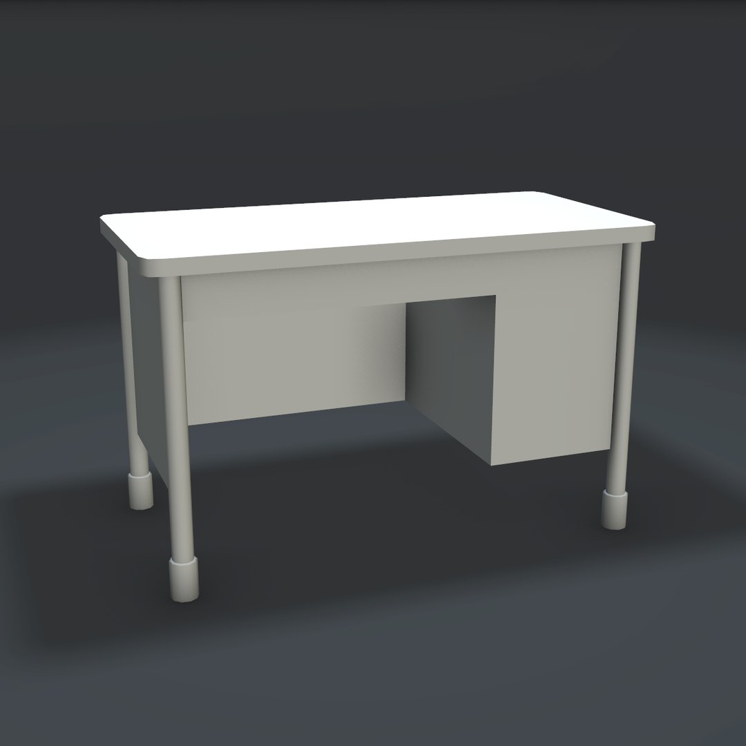 real-time teacher desk 3d model