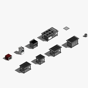 Stove - Pack of revit families model