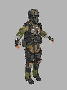 3D astronaut s spacesuit flies