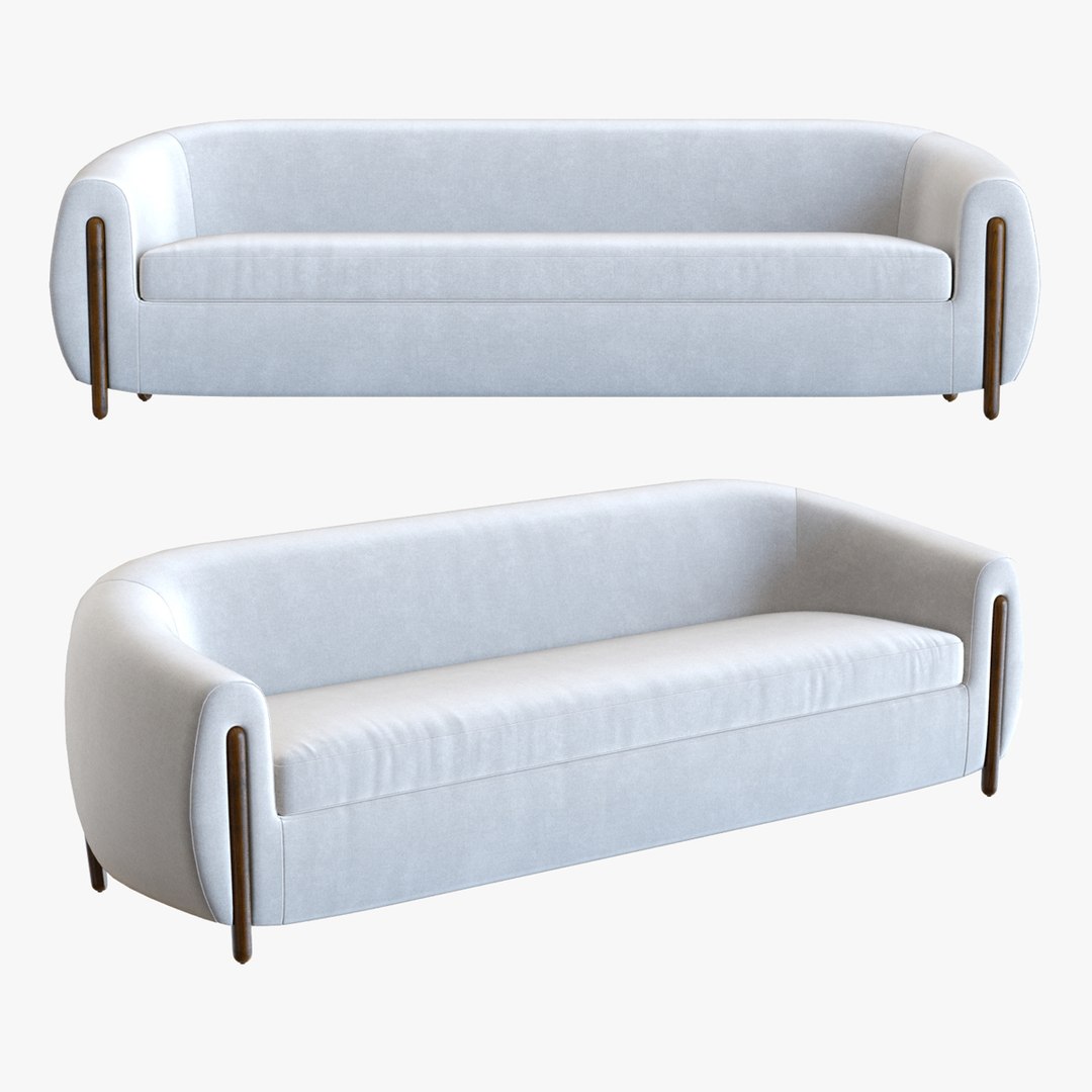 Crate and Barrel Nora Sofa 3D model TurboSquid 2089982