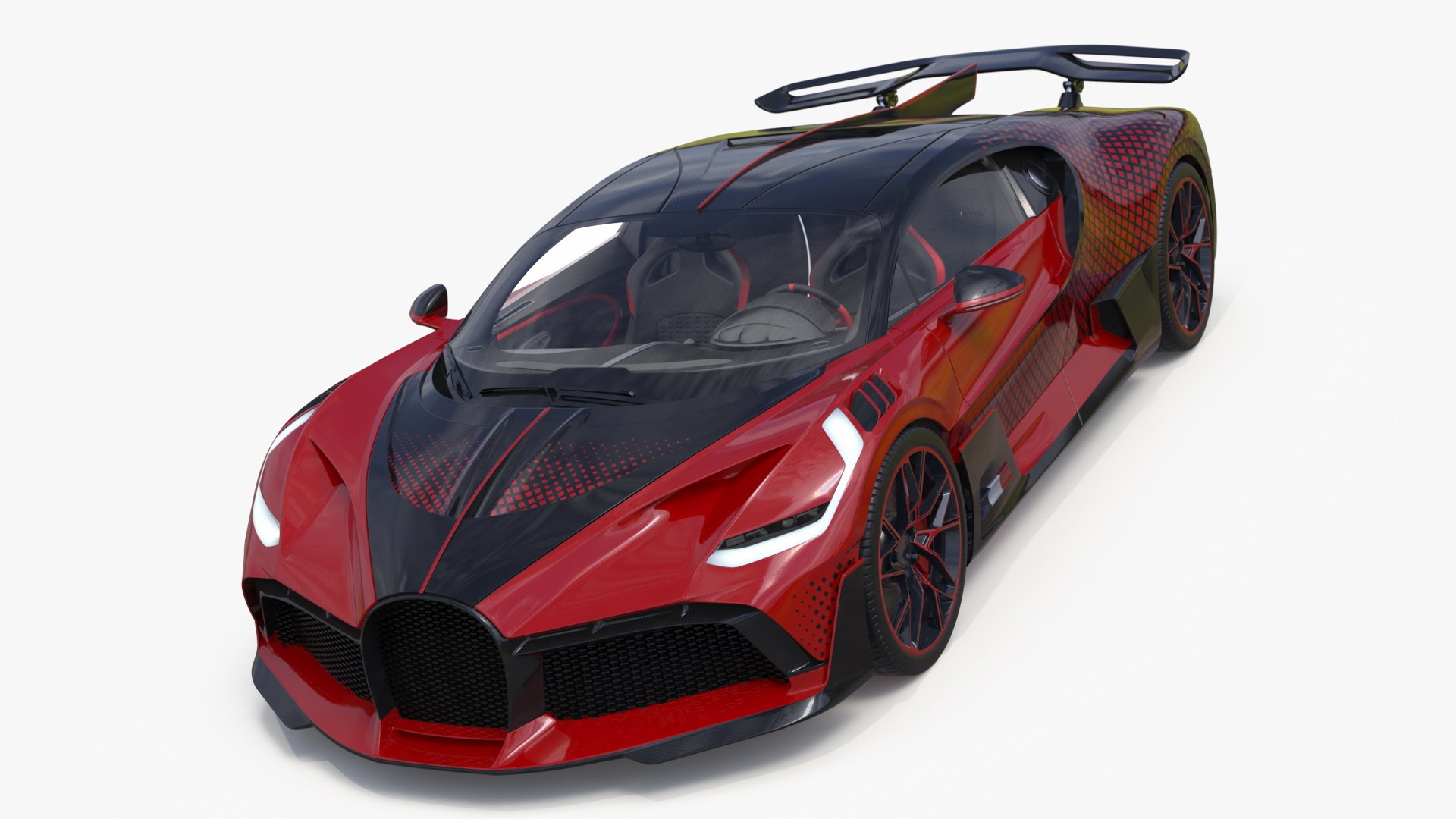 Astron Hypercar Red Simplified 3D model preview