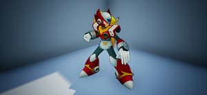 Megaman ZERO Fully Rigged and Animated 3D Soulslike Game Ready