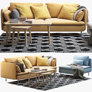 IKEA SODERHAMN Three-seat sofa and One-seat section