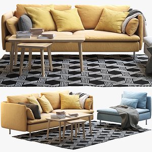 IKEA SODERHAMN Three-seat sofa and One-seat section
