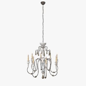 Vintage Gustavian Chandelier 3D model