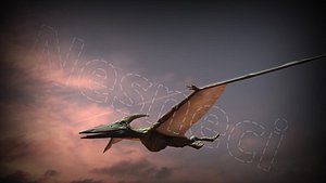 production ready pteranodon rigged model