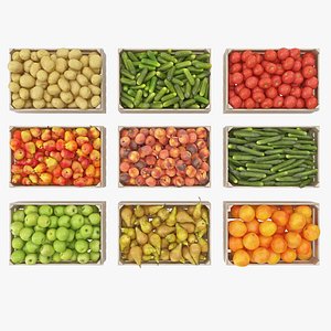Fruit And Vegatables In Crates