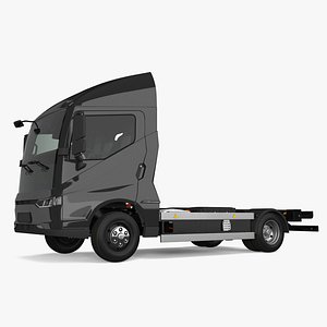 3D model Electric Black Truck No Cargo