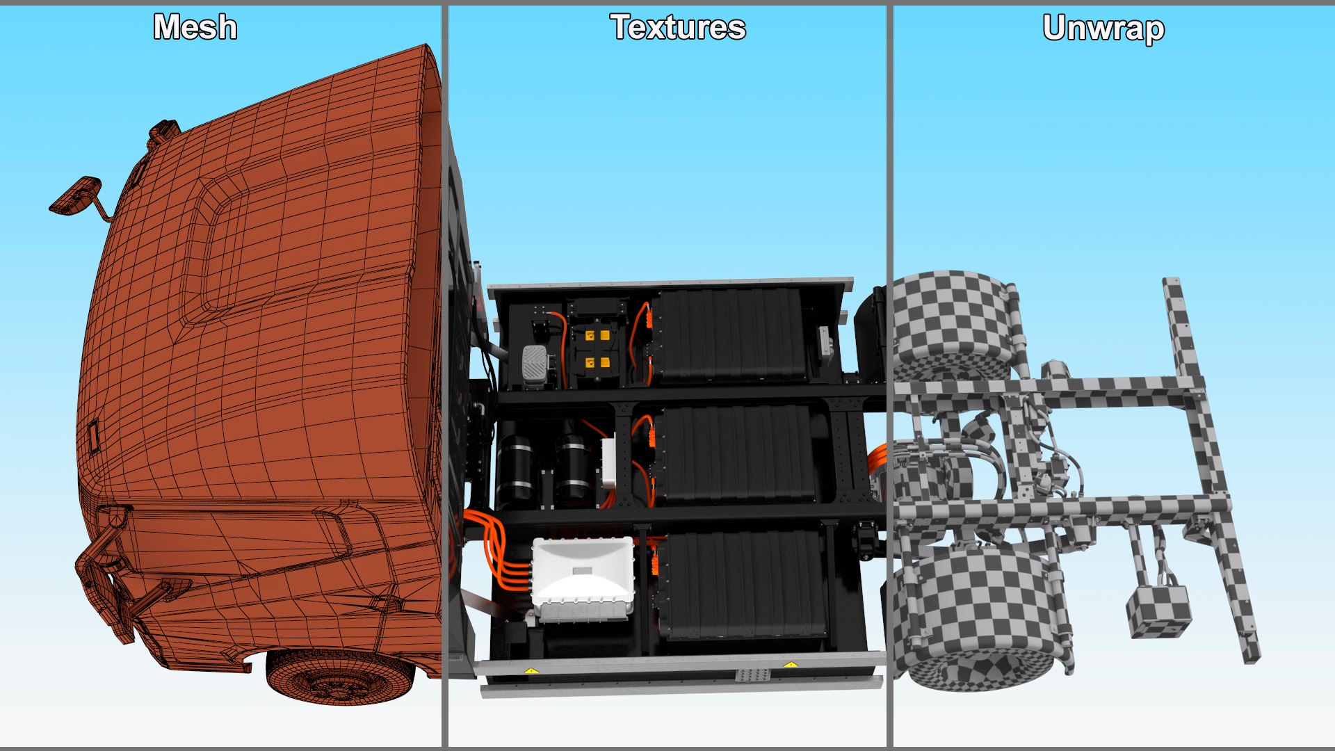 3D model Electric Black Truck No Cargo https://p.turbosquid.com/ts-thumb/qV/bJXlFg/uB/electricblacktrucknocargovray3dmodel039/jpg/1721601601/1920x1080/fit_q87/7dbb0db83bdc3150b50f66c1a775f80a8ff01dfe/electricblacktrucknocargovray3dmodel039.jpg