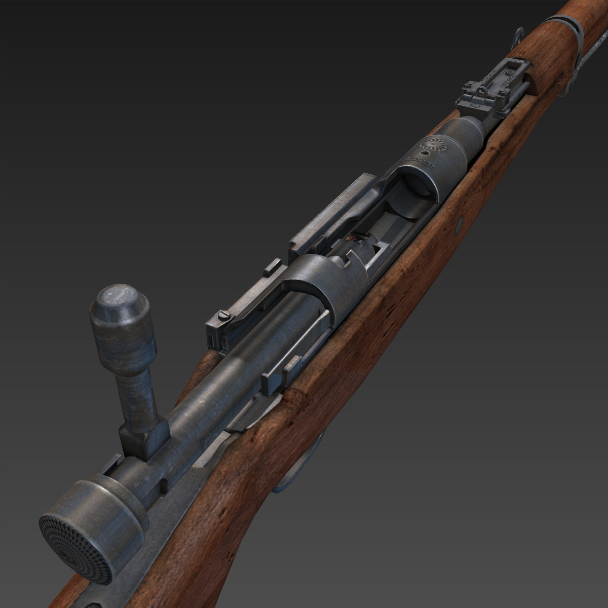 arisaka type 99 rifle 3d x