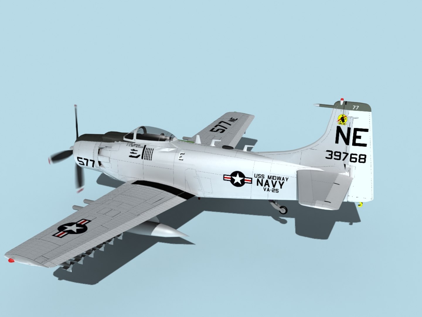 Skyraider Douglas A-1 3D - TurboSquid 1488635