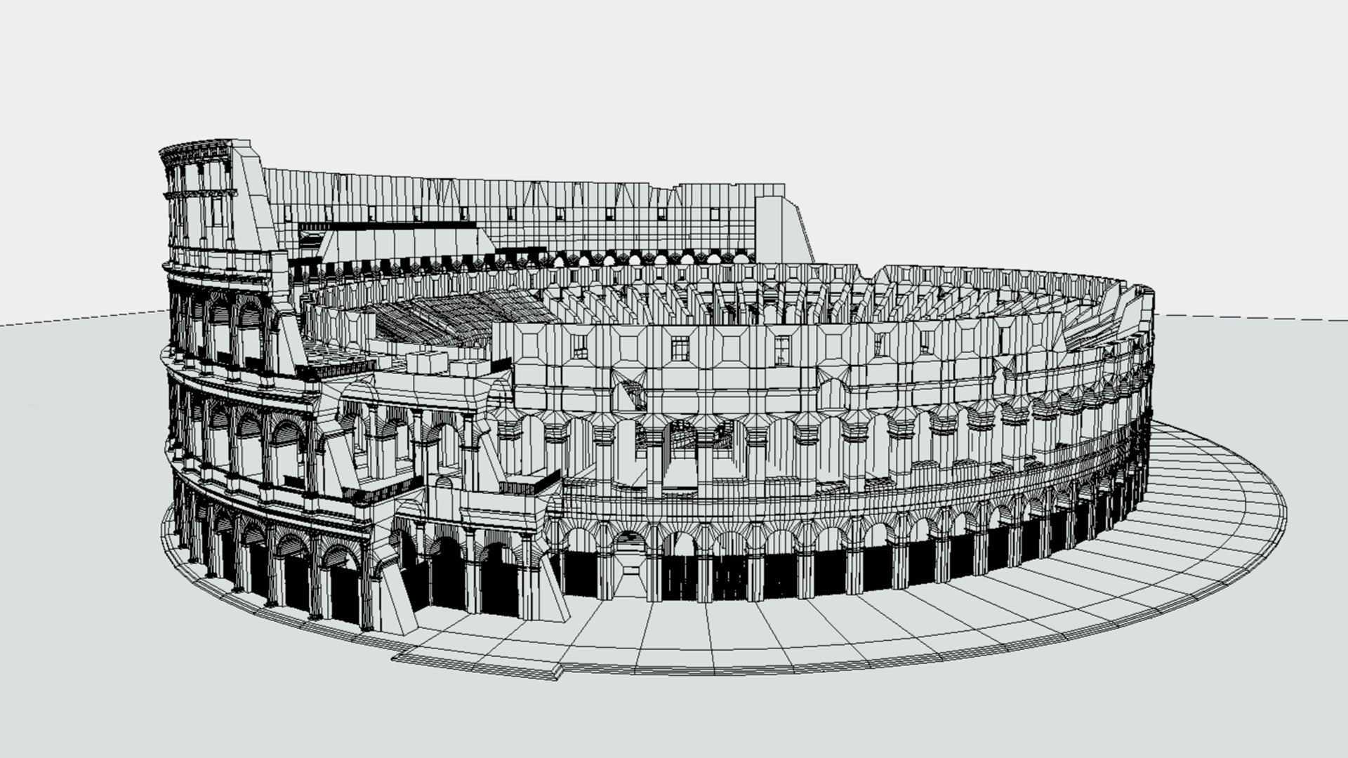 3D Roman Colosseum Ruins High Detail - TurboSquid 2150122