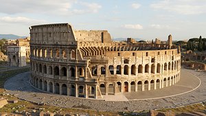 3D Roman Colosseum Ruins High Detail