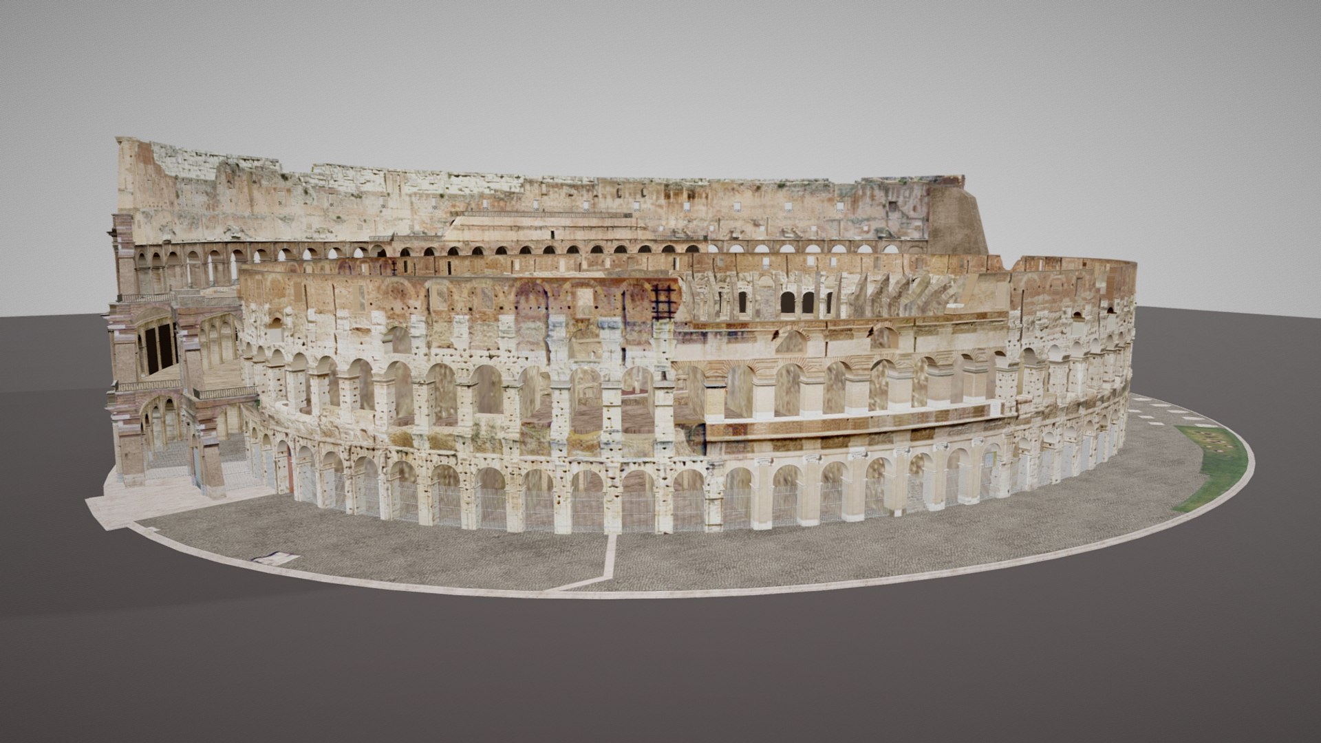 3D Roman Colosseum Ruins High Detail - TurboSquid 2150122