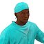 Male African American Surgeon 4 Rigged 3D Model