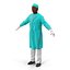Male African American Surgeon 4 Rigged 3D Model