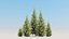 conifer cypress trees 40 3D model
