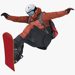 Male Snowboarder Animated HQ Standard License