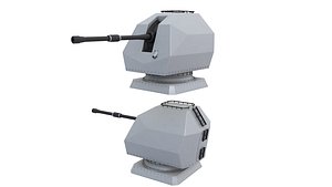 3D 4 5-Inch Mk-8 Mod 1 Naval Gun