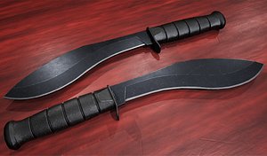 tactical kukri knife 3D model