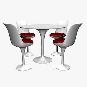 3d max retro highboy table chairs