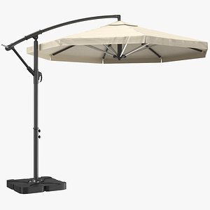 patio umbrella offset 3D model