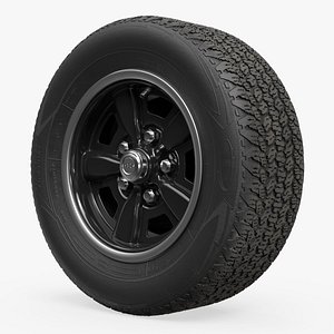 3D Chevrolet Z28 Muscle Car Wheel Black