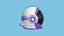 Astronaut Helmet 04 - Purple Gold - Character Design Fashion 3D model