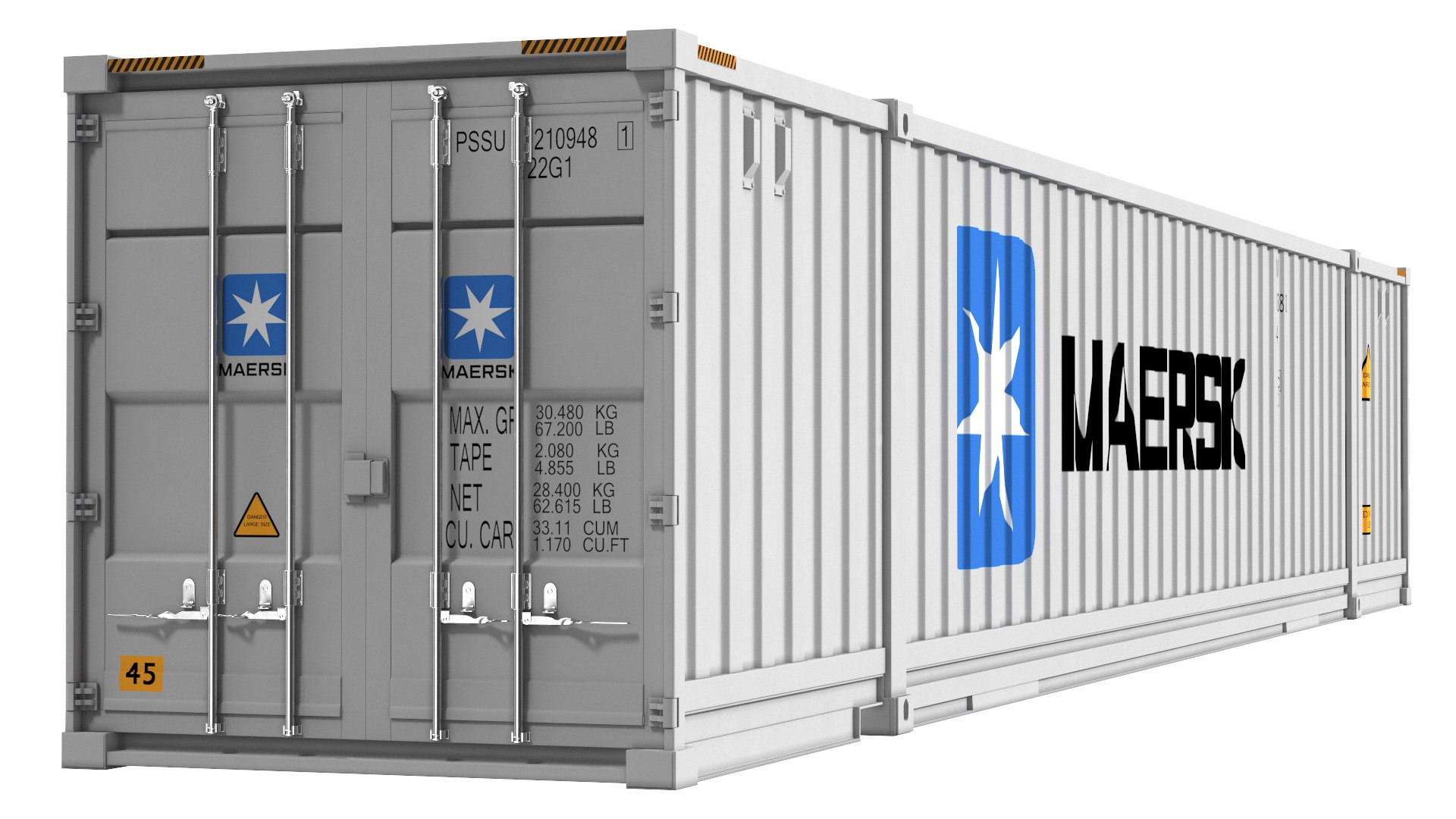 53 Foot High Cube Container 3D model preview