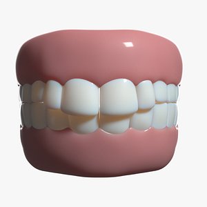 cartoon teeth 3D model